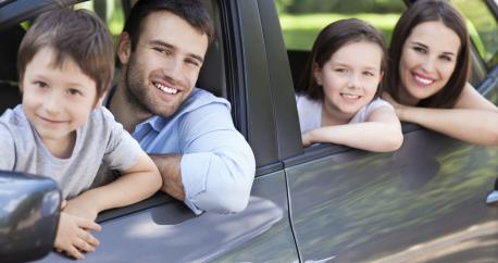 family trip with rental car in armenia